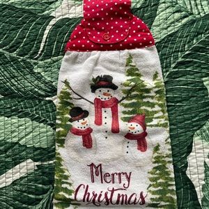 BRAND NEW ST NICHOLS Christmas SNOWMAN KITCHEN TOWEL